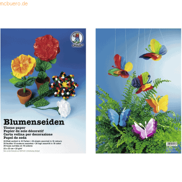 4008525041481 - 10 x Blumenseiden 20g qm 23x33cm VE=20 Blatt 10 Farben sor 4008525041481 - 10 x Blumenseiden 20g qm 23x33cm VE=20 Blatt 10 Farben sor