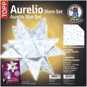 4008525224167 - Faltblätter Aurelio Stern Eisblume 110g qm 20x20cm weiß bl