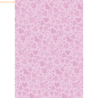 4008525233978 - 10 x Fotokarton Deluxe 300g qm 48x67cm Herzflattern