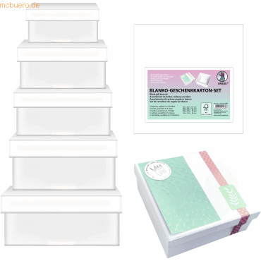 4008525241683 - Geschenkkarton-Set blanko VE=5 Stück Quadratisch 4008525241683 - Geschenkkarton-Set blanko VE=5 Stück Quadratisch