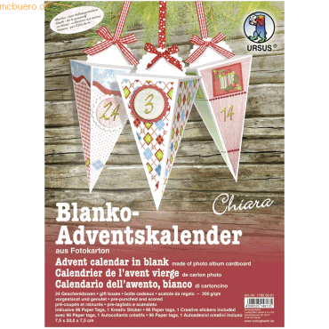 Ludwig Bähr Adventskalender-Set Geschenkboxen blanko Chiara 7,5x20x7,5