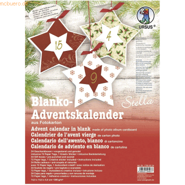 4008525204077 - Adventskalender-Set Geschenkboxen blanko Stella 145x145x