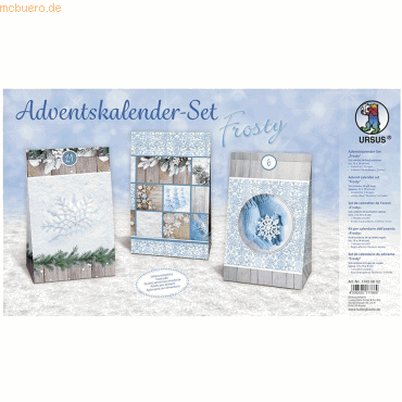 4008525177869 - Adventskalender-Set Geschenktüten Frosty 12x19x6cm