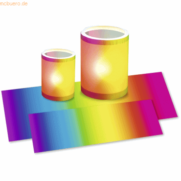 4008525095842 - Laternenzuschnitte Regenbogen Transparentpapier 115g qm 15