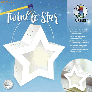 Ludwig Bähr Laternen-Bastelset Twinkle Star 300g/qm 19,3x18,3x8cm weiß