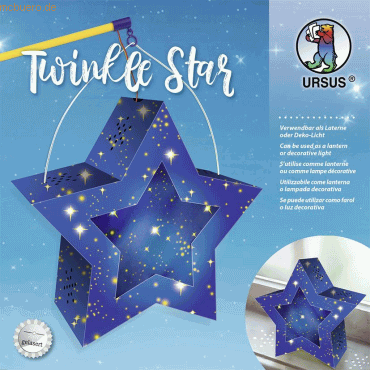 4008525241515 - Laternen-Bastelset Twinkle Star 300g qm 193x183x8cm blau