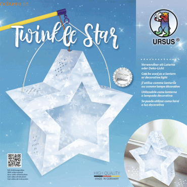 Ludwig Bähr Laternen-Bastelset Twinkle Star 300g/qm 19,3x18,3x8cm Schn