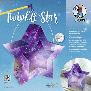 Ludwig Bähr Laternen-Bastelset Twinkle Star 300g/qm 19,3x18,3x8cm Gala