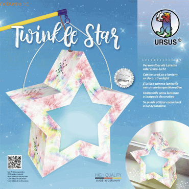 Ludwig Bähr Laternen-Bastelset Twinkle Star 300g/qm 19,3x18,3x8cm Rege