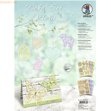 4008525217305 - Deko-Set Ostern Pastell 6 Blatt Fotokarton 300g qm sorti