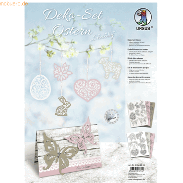 4008525217312 - Deko-Set Ostern Shabby 6 Blatt Fotokarton 300g qm sortie