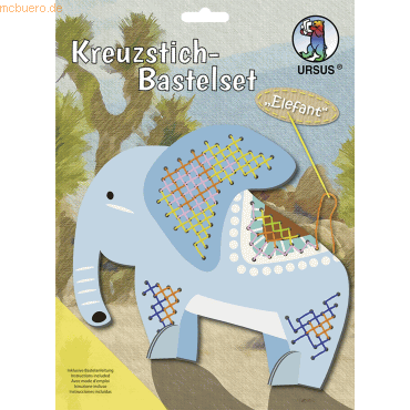 4008525228561 - Kreuzstich-Bastelset Elefant