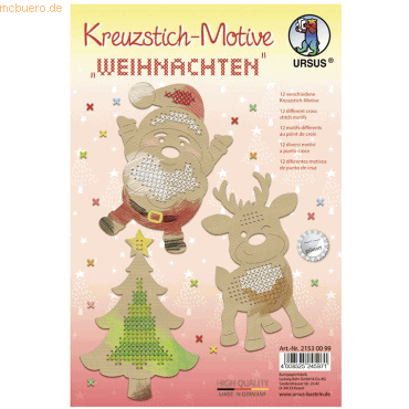 4008525245971 - Kreuzstich-Bastelset Weihnachten 250g qm VE=12 Blatt