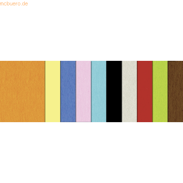 4008525711315 - Tonpapier 130g qm 50x70cm VE=30 Blatt 10 Farben sortiert