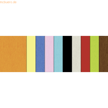 4008525712268 - Tonpapier 130g qm 50x70cm VE=100 Blatt 10 Farben sortiert