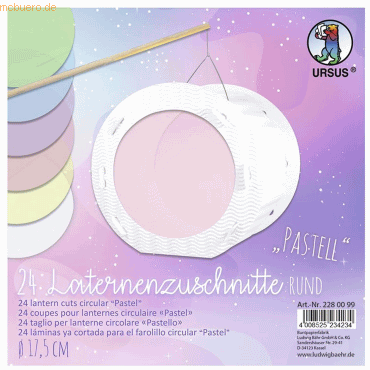 4008525234234 - Laternenzuschnitte 115 qm rund 175cm VE=24 Blatt sortiert
