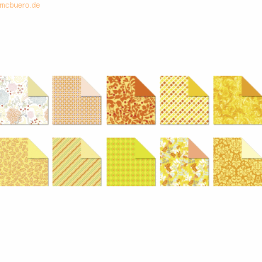4008525138099 - Desinpapier Faltblätter Citrine 100g qm 15x15cm VE=50 Bl