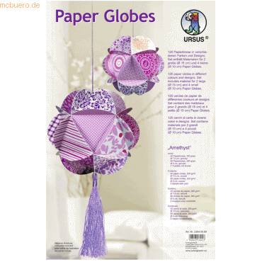 Ludwig Bähr Paper Globes VE=6 Stück Amethyst