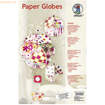 4008525202219 - Paper Globes VE=6 Stück Party 4008525202219 - Paper Globes VE=6 Stück Party