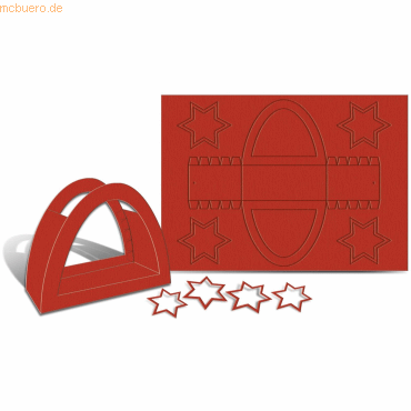 4008525235705 - Laternenpackung Rundbogen rubinrot VE=25 Stück