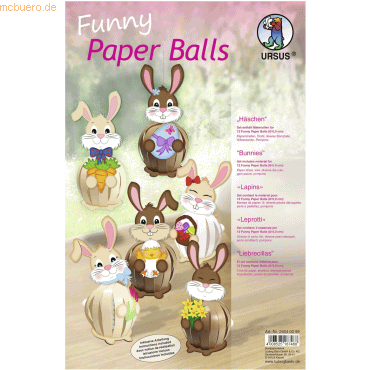 4008525225843 - Bastel-Set Funny Paper Balls Häschen