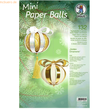 4008525145844 - Bastelset Mini Paper Balls Golden Ornaments 4008525145844 - Bastelset Mini Paper Balls Golden Ornaments