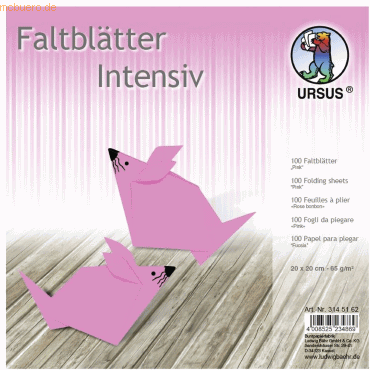 4008525234869 - Faltblätter Intensiv Uni 20x20cm VE=100 Blatt pink 4008525234869 - Faltblätter Intensiv Uni 20x20cm VE=100 Blatt pink