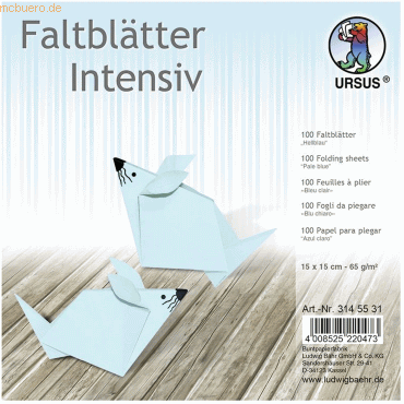 4008525220473 - Faltblätter Intensiv Uni 15x15cm VE=100 Blatt hellblau 4008525220473 - Faltblätter Intensiv Uni 15x15cm VE=100 Blatt hellblau
