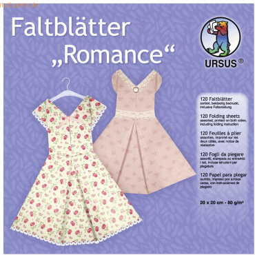 4008525204169 - Faltblätter Romance 80g qm 20x20cm VE=120 Blatt 10 Motive