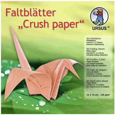 4008525218159 - Faltblätter Crush Paper 120g qm 15x15cm VE=50 Blatt 10 Far 4008525218159 - Faltblätter Crush Paper 120g qm 15x15cm VE=50 Blatt 10 Far