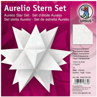 4008525168348 - Faltblätter Aurelio Stern White Line 115g qm 148x148cm S