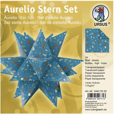 4008525207313 - Faltblätter Aurelio stern Winterzauber 115g qm 148x148cm