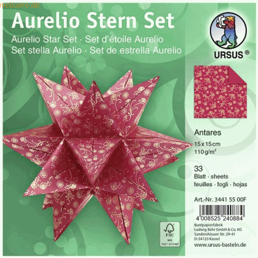 4008525240884 - Faltblätter Aurelio Stern Antares 110g qm 15x15cm 33 Blatt