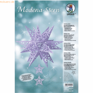 4008525192442 - Bastelset Modena-Stern Grace 200g qm A4 lavendel
