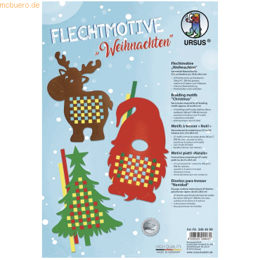 Ludwig Bähr Flechtmotive A4 Weihnachten VE=27 Motive (9 Motive/Farben