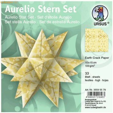 Ludwig Bähr Faltblätter Aurelio Stern Earth Crack Paper 100g/qm 15x15c