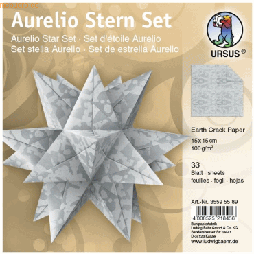 Ludwig Bähr Faltblätter Aurelio Stern Earth Crack Paper 100g/qm 15x15c