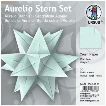 Ludwig Bähr Faltblätter Aurelio Stern Crush Paper 120g/qm 15x15cm VE=3