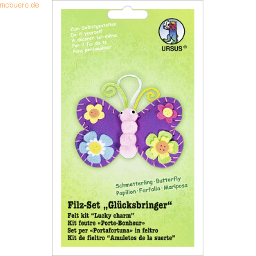 Ludwig Bähr Filz-Set Glücksbringer Schmetterling