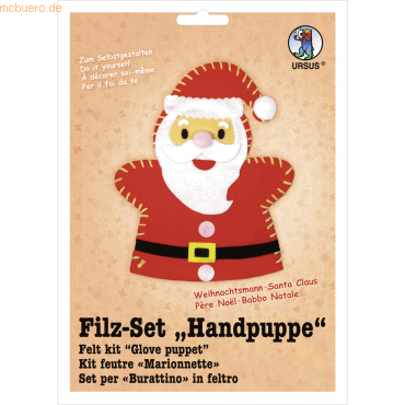 Ludwig Bähr Filz-Set Handpuppe Weihnachtsmann