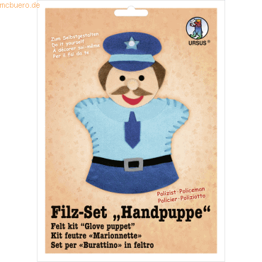 Ludwig Bähr Filz-Set Handpuppe Polizist