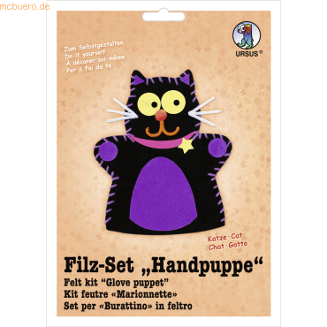 Ludwig Bähr Filzset Handpuppe Katze