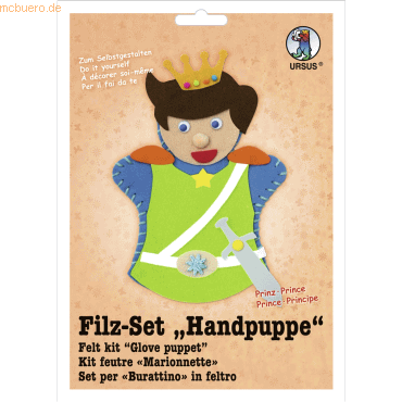 Ludwig Bähr Filz-Set Handpuppe Prinz