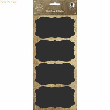 4008525214878 - 5 x Blackboard Sticker Rechteck geschwungen