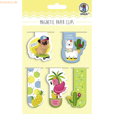 4008525238232 - 5 x Magnetic Paper Clips Funky 4008525238232 - 5 x Magnetic Paper Clips Funky