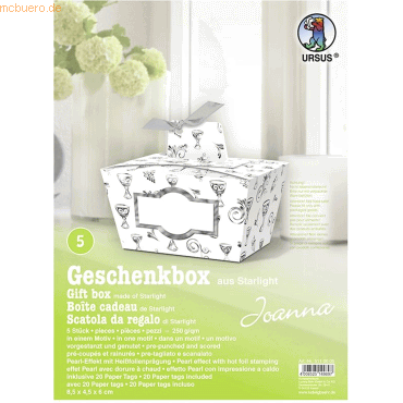 4008525149897 - Geschenkbox Joanna silber 85x45x6cm VE=5 Stück Motiv 05