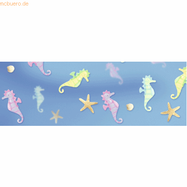 4008525011903 - 10 x Transparentpapier 115g qm 50x61cm Maritim Seepferdche 4008525011903 - 10 x Transparentpapier 115g qm 50x61cm Maritim Seepferdche