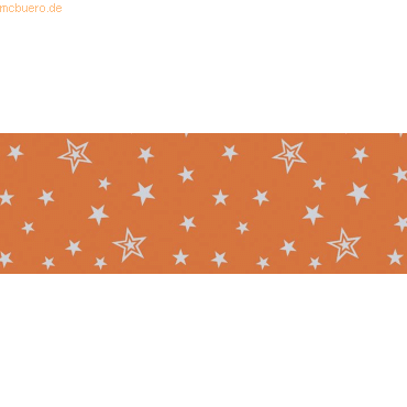 4008525686996 - 10 x Transparentpapier 115g qm 50x61cm Silver Stars orange