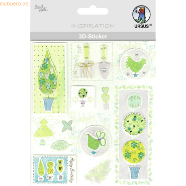 4008525694274 - 5 x 3D-Sticker Motiv 6 - Garten 4008525694274 - 5 x 3D-Sticker Motiv 6 - Garten