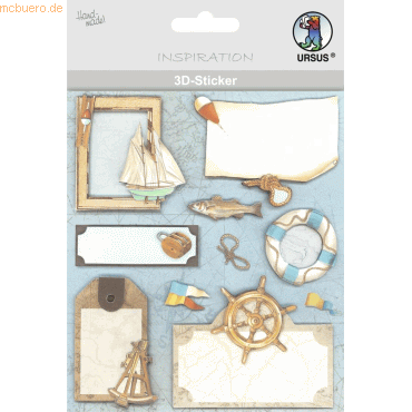 4008525010401 - 5 x 3D-Sticker Motiv 20 - Meer 4008525010401 - 5 x 3D-Sticker Motiv 20 - Meer